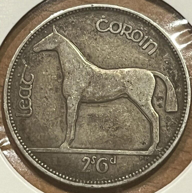 Read more about the article 1928 Ireland Half Crown Silver Coin  Harp and Horse  Excellent Vintage Large Coin