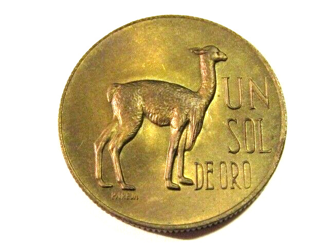 Read more about the article Peru 1966 1 Un Sol unc Coin Camel
