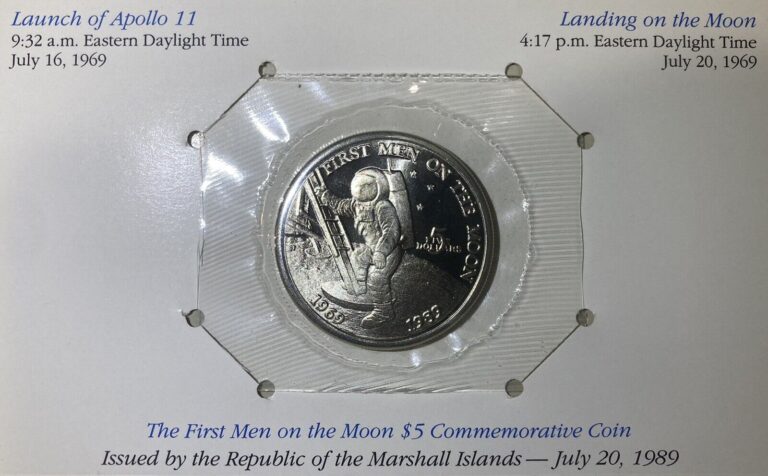 Read more about the article 1989 Marshall Islands First Men On The Moon $5 Dollar Commemorative Coin