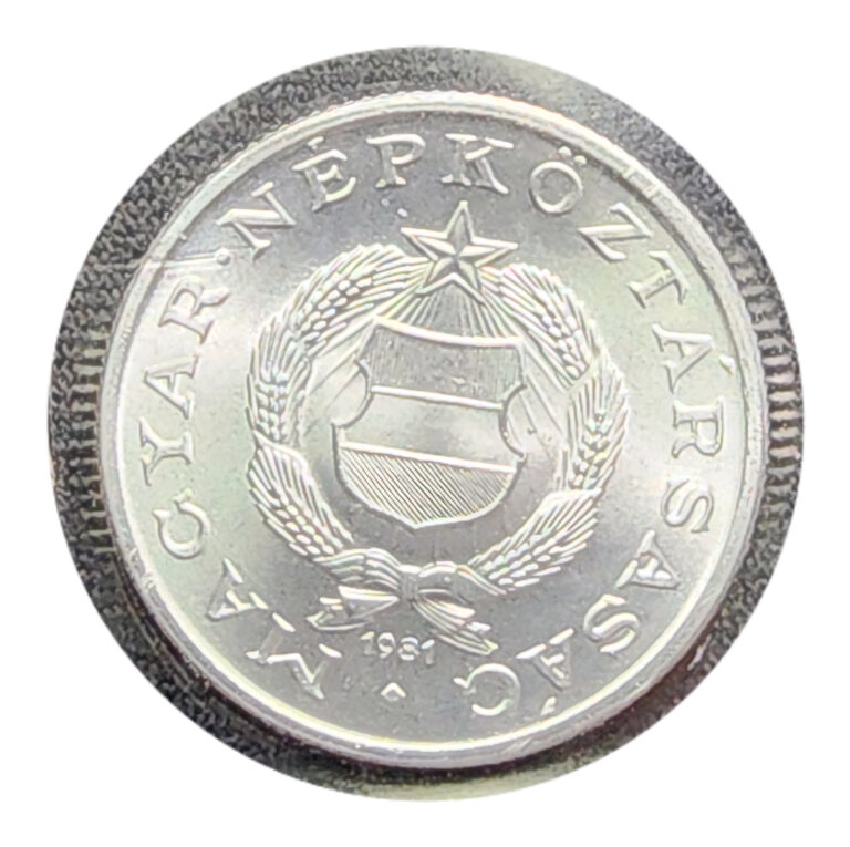 Read more about the article 1981 Hungary  Magyar Ungarn 1 Forint Aluminum Coin