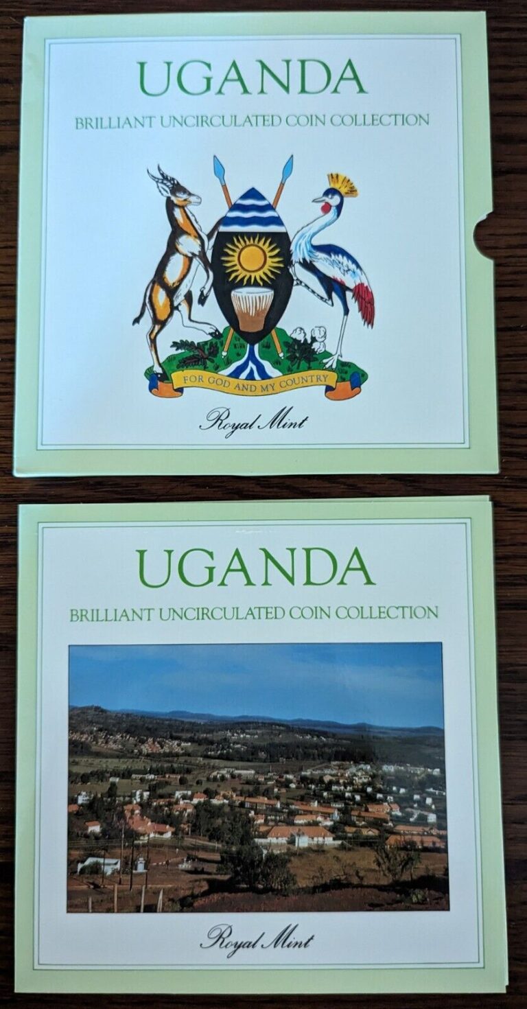 Read more about the article 1987 UGANDA Brilliant Uncirculated Mint Set – 1  2  5  10 Shillings – First Set