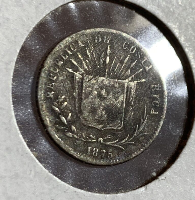 Read more about the article 1875 Costa Rica Silver 5 Centavo  XF