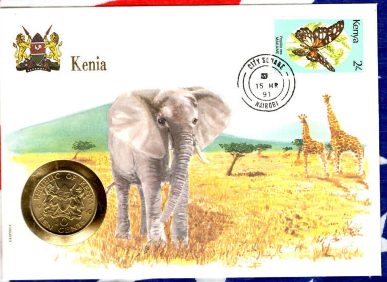 Read more about the article E Coins of All Nations Kenya 1990 10 Cents UNC KM-18