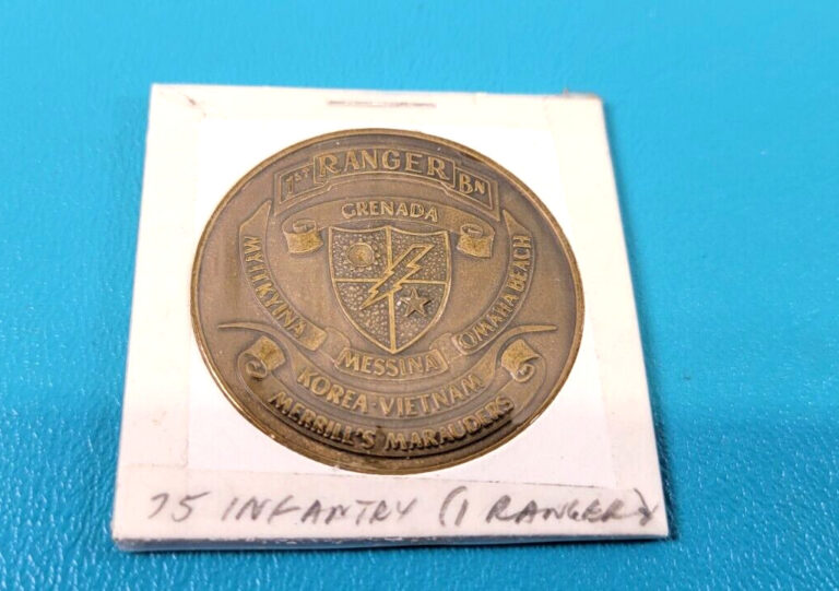 Read more about the article 1st Ranger 75th Infantry Challenge Coin Grenada Myitkyin Merrill’s Maruders