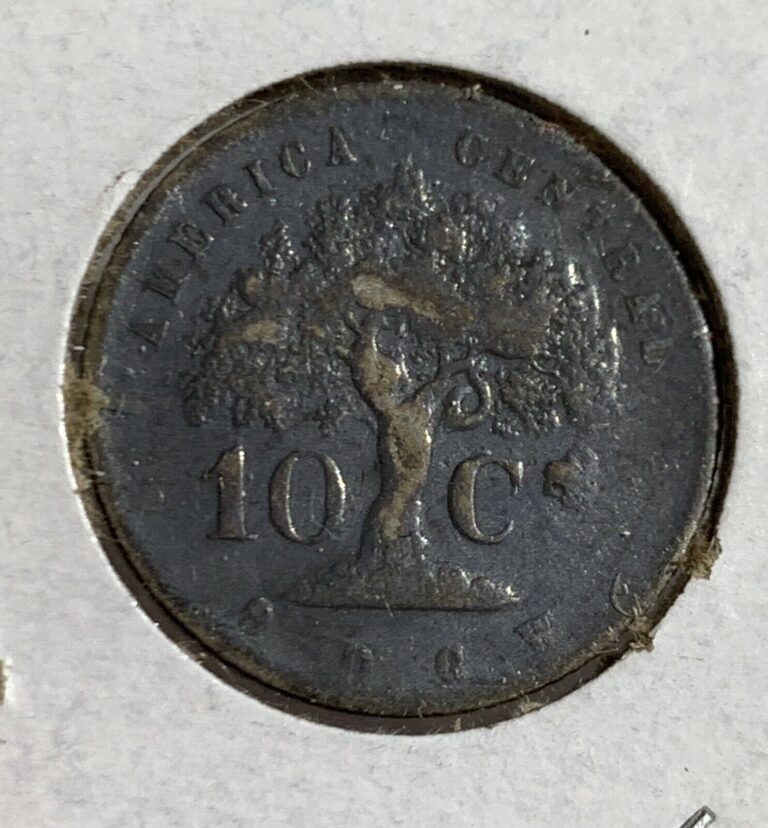 Read more about the article 1865 Costa Rica Silver 10 Centavos  XF SILVER COIN