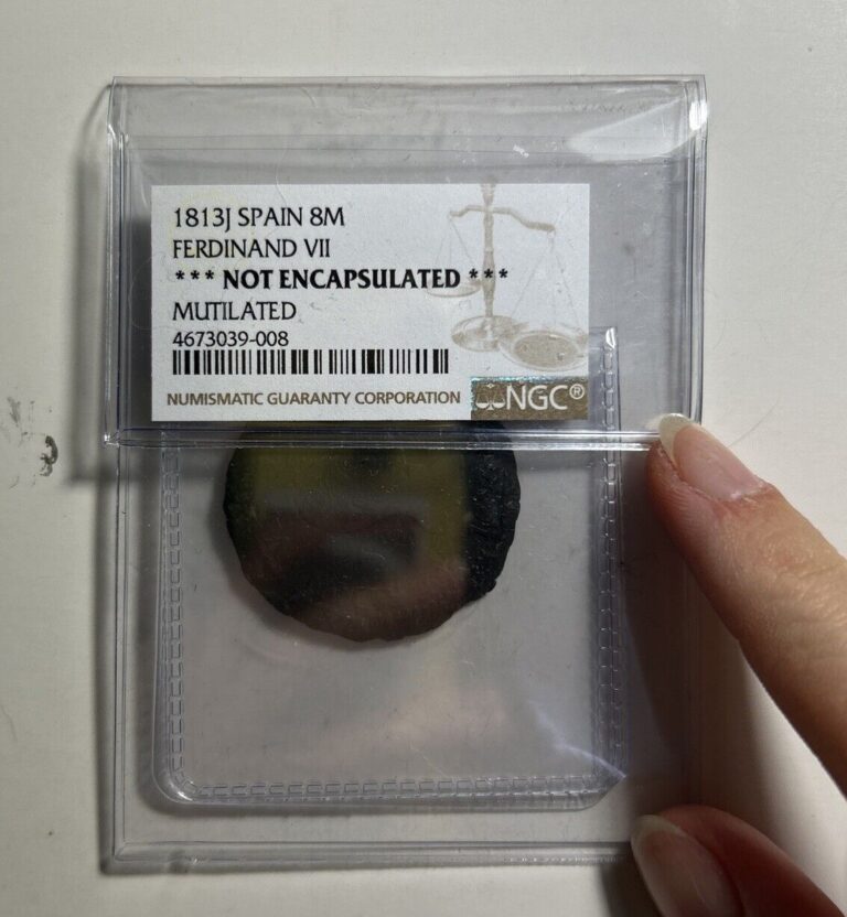 Read more about the article 1813J Spain 8M Ferdinand VII Mutilated coin NGC Certified