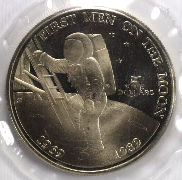 Read more about the article 1989 Marshall Islands First Men on the Moon Anniversary $5 Dollar UNC Coin