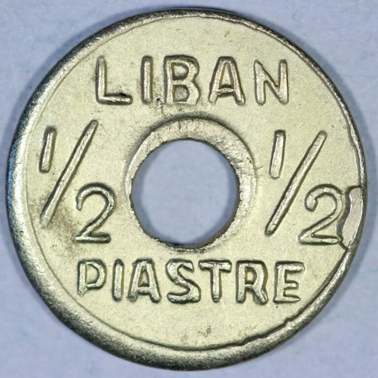 Read more about the article Lebanon 1/2 Piastres ND 1941 WWII Emergency issue  KM#11 Unc coin AA205