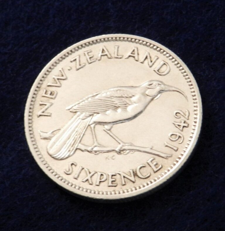 Read more about the article 1942 New Zealand 6 Pence – Fantastic KEY DATE Silver Coin – See Pictures