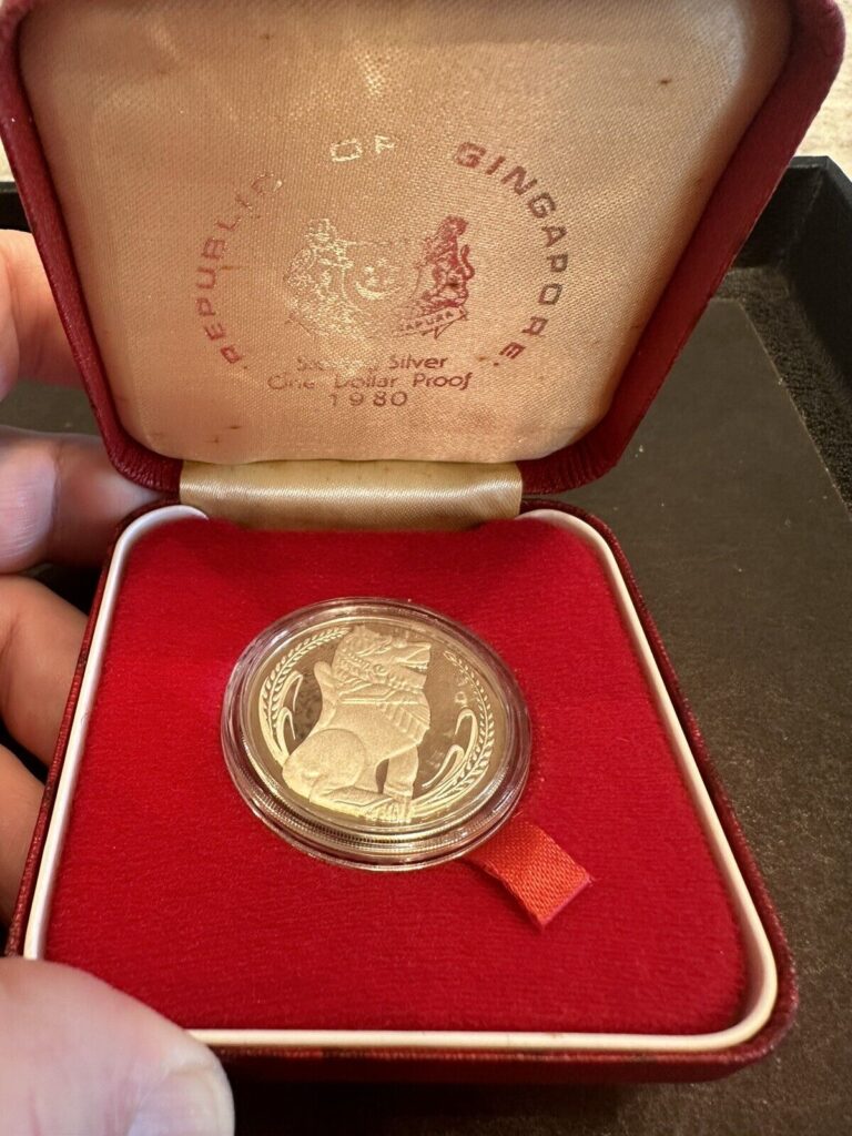 Read more about the article 1980 Singapore $1- Sterling Silver  Superb Gem Proof Coin with Box and Capsule