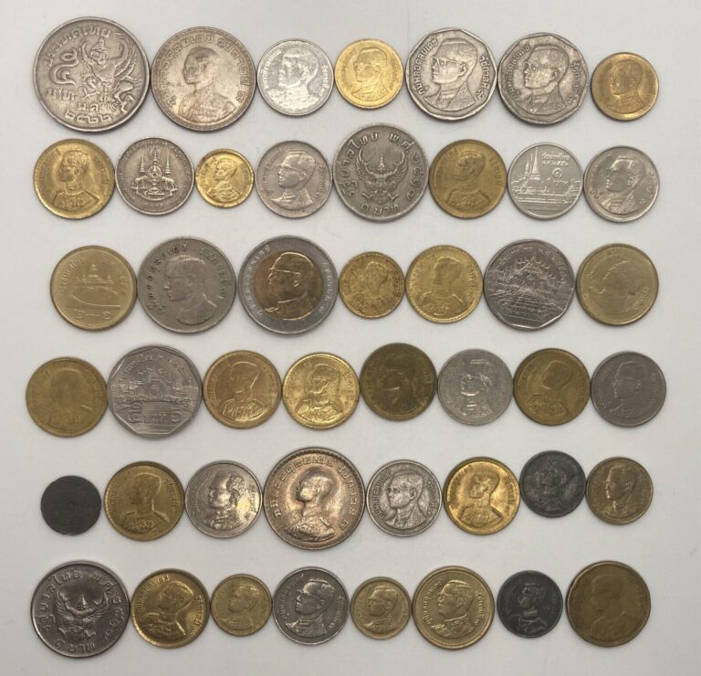 Read more about the article Lot of Thailand coins – 46 coin lot  dating from 1950s-2010s  excellent variety