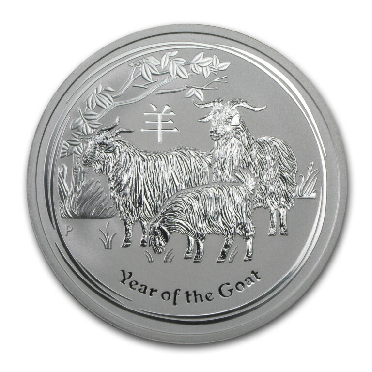 Read more about the article 2015 Australia 2 oz Silver Lunar Goat BU