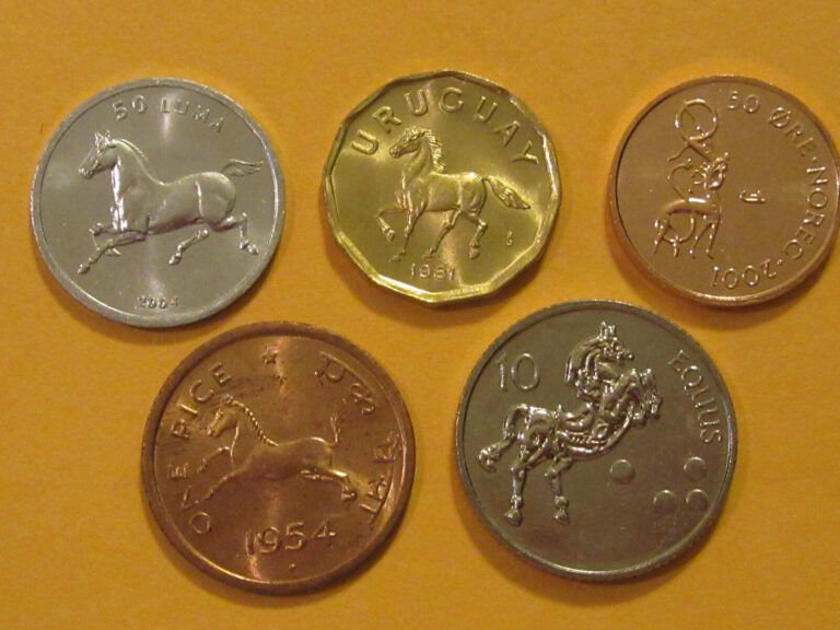 Read more about the article Horse coin set 5 coins  uncirculated India Norway animal coin nice starter set