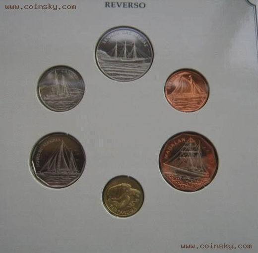 Read more about the article CAPE VERDE 6 Coins 1994 UNC Mint Set Ship