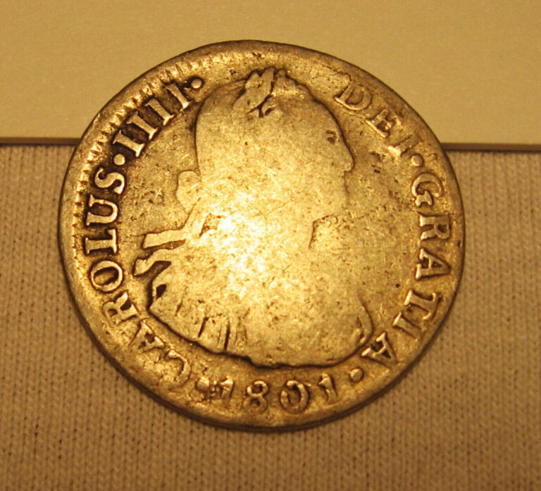 Read more about the article Peru 1801 IJ LIMAE (Lima Mint) Colonial 2 Reales Silver Coin – Charles IV