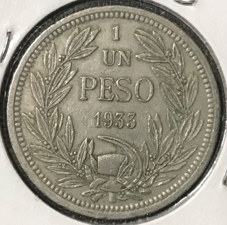 Read more about the article 1933 CHILE ONE PESO CIRCULATED COIN!