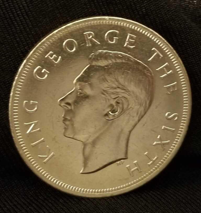 Read more about the article 💥 1949 New Zealand KING GEORGE VI Crown Coin .500 Silver SHINY 💥
