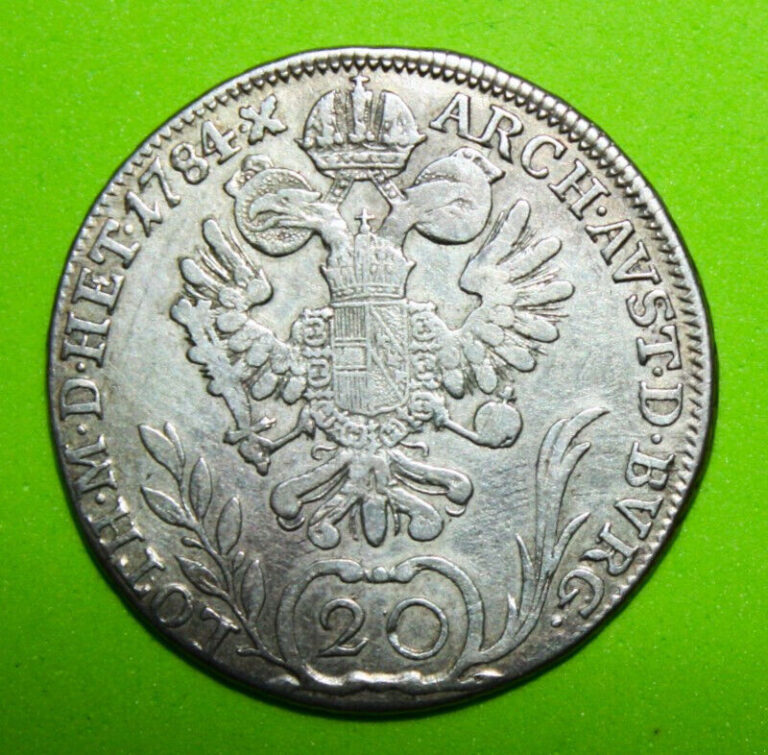Read more about the article S8 – Austria 20 Kreuzer 1784-A Very Fine + Silver Coin – Joseph II – Eagle