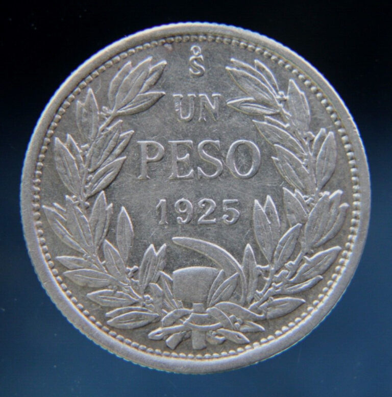 Read more about the article Chile  1 Un Peso  1925  silver coin  0.500