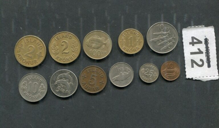 Read more about the article Set of  11   coins of   Iceland