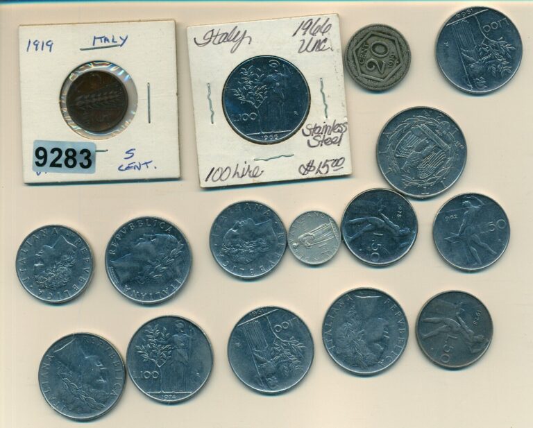 Read more about the article ITALY -BARGAIN MIXED LOT – 16 COINS