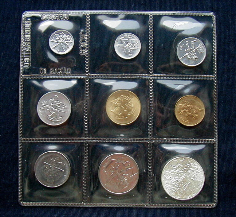 Read more about the article 1978 SAN MARINO Italy complete official set 9 COINS UNC with silver in box