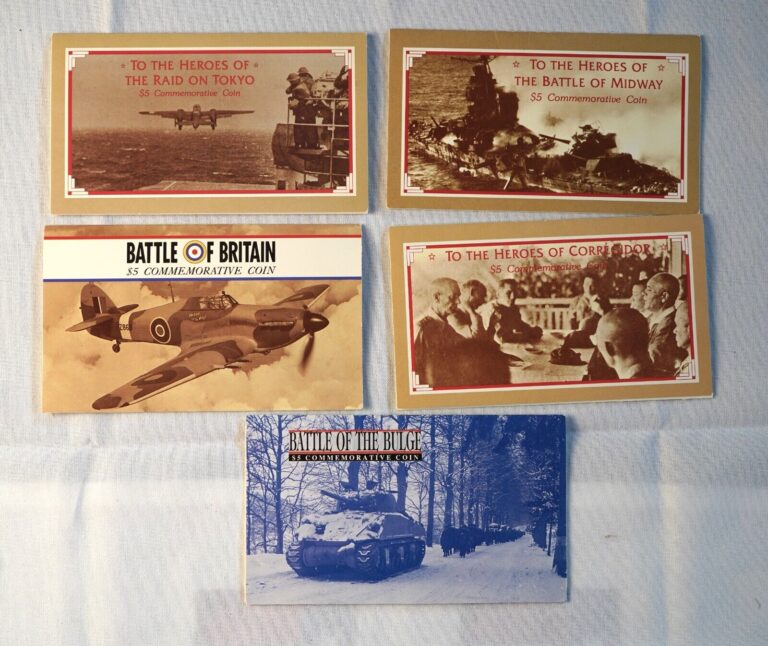 Read more about the article Lot of 5 Marshall Islands $5 Commemorative Coins – WWII Battles