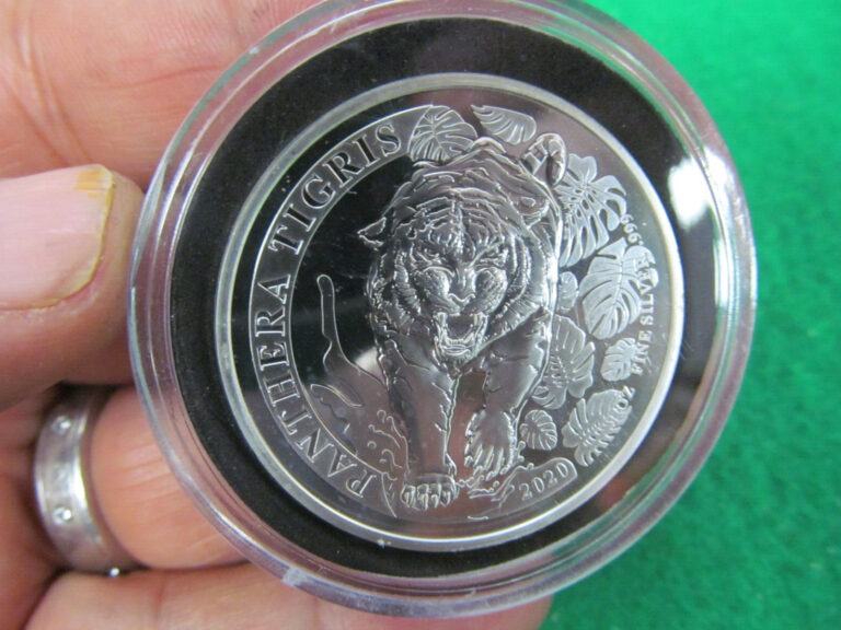 Read more about the article 2020 Laos 500 KIP 1 oz Silver Tiger- Panthera Tigris  BU  Low Mintage