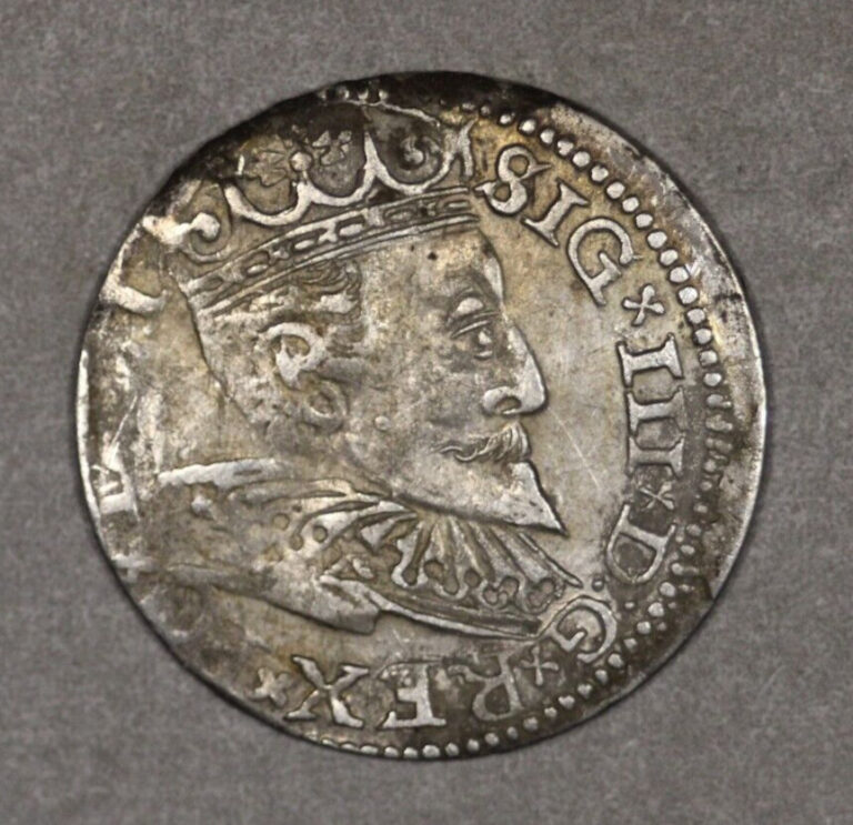 Read more about the article 1596 Poland Silver 3 Groschens Trojak