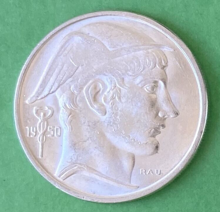 Read more about the article 1950 Belgium 50 Francs Silver Coin