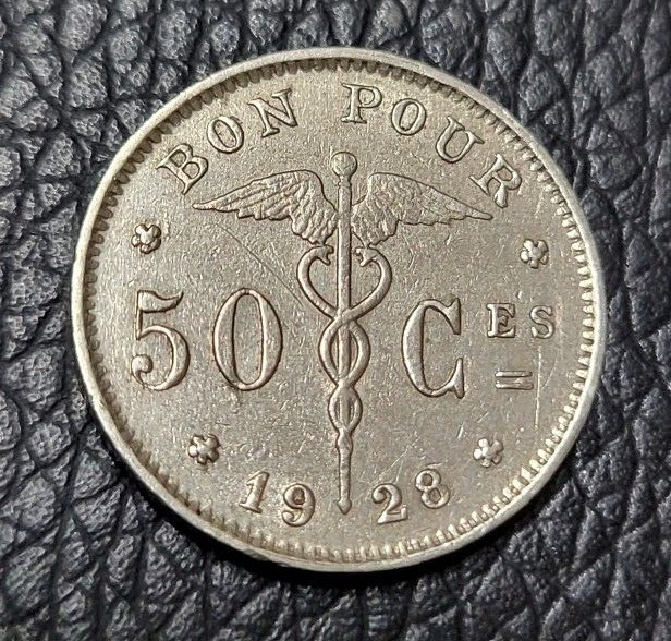 Read more about the article 1928 Belgium 50 Centimes Coin