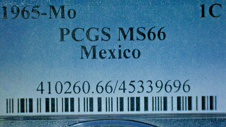 Read more about the article SPECIAL SALE-MEXICO-1965-Mo PCGS MS66 1c COIN KM#-417 PRICED SPECIAL