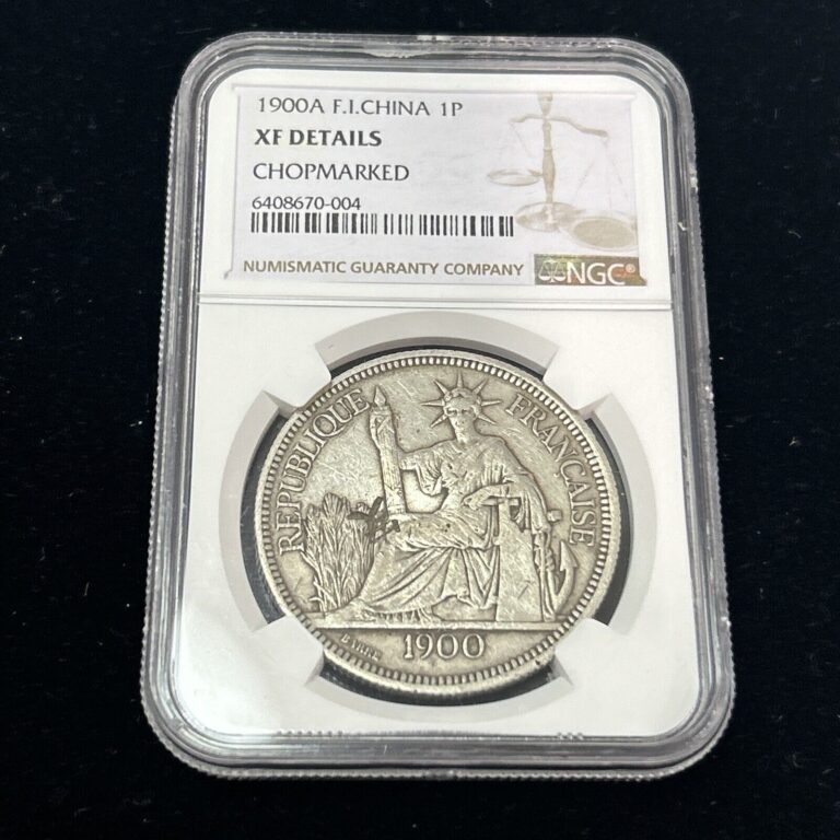 Read more about the article SASA 1900 French Indochina Piastre Trade Dollar Silver Ngc Xf Details