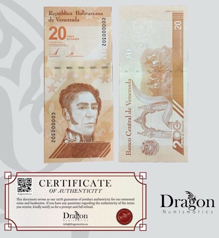 Read more about the article Venezuela 20 Bolivar Digital 2021 P-117 UNC BUNDLE X 1 PC PREFIX C LOW SERIAL🐉