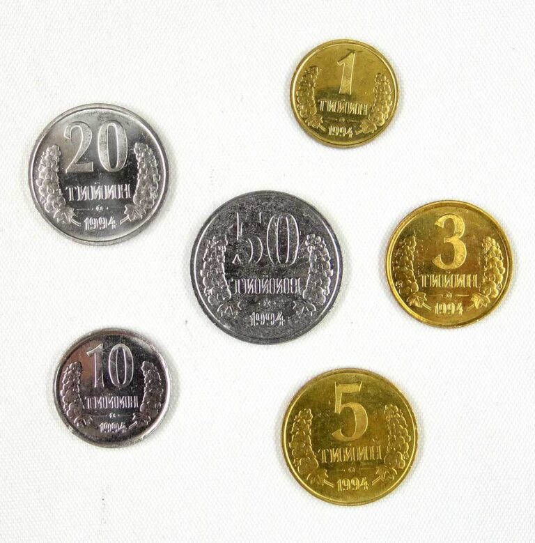 Read more about the article Uzbekistan Coins A Set of 6 Pieces First Edition 1994 AU-UNC