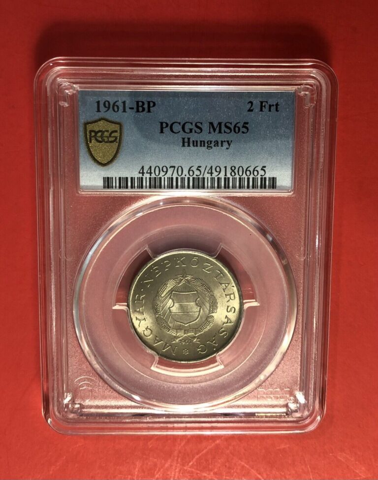 Read more about the article 1961-BP -HUNGARY- UNCIRCULATED 2 FORINT -KEY DATE -COIN GRADED BY  PCGS MS65.