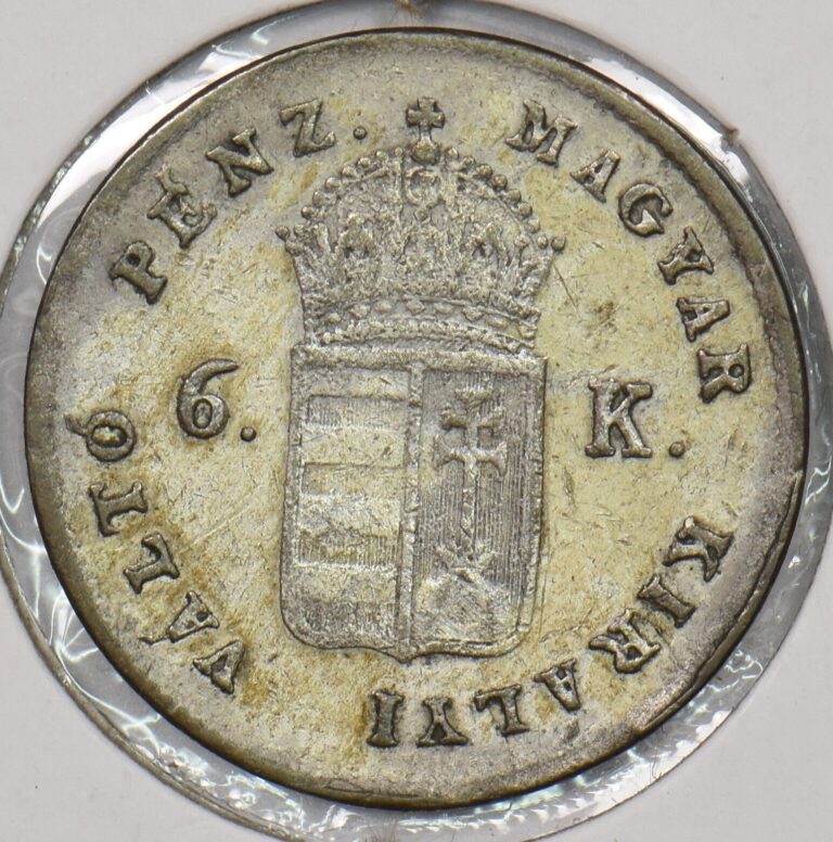 Read more about the article Hungary 1849 NB 6 Krajczar Silver ASW: 0.0269oz 199731 combine shipping