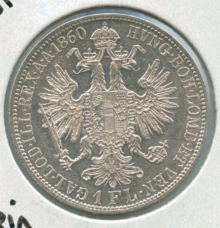 Read more about the article 1860-A Austria Silver One Florin Coin Franz Joseph I – SR831