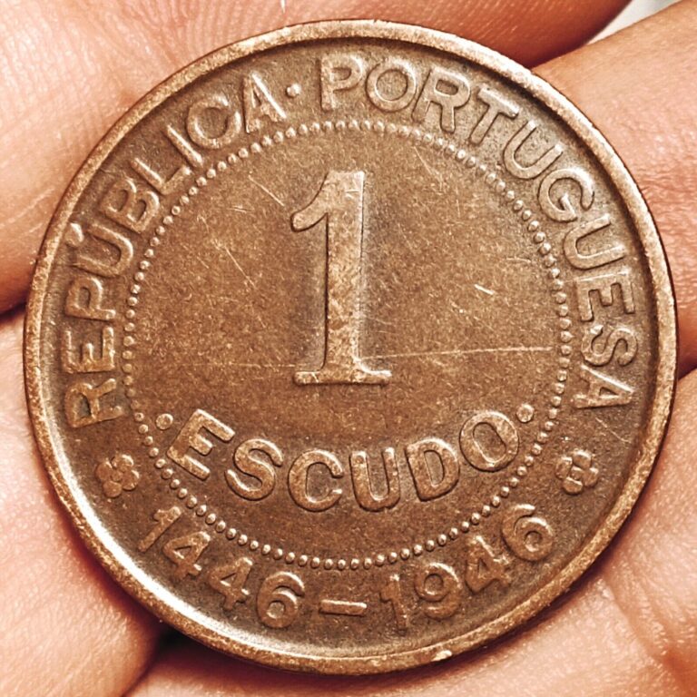 Read more about the article Portuguese Guinea Bissau 1 escudo 1946 COMMEMORATIVE coin (500 years Discovery)