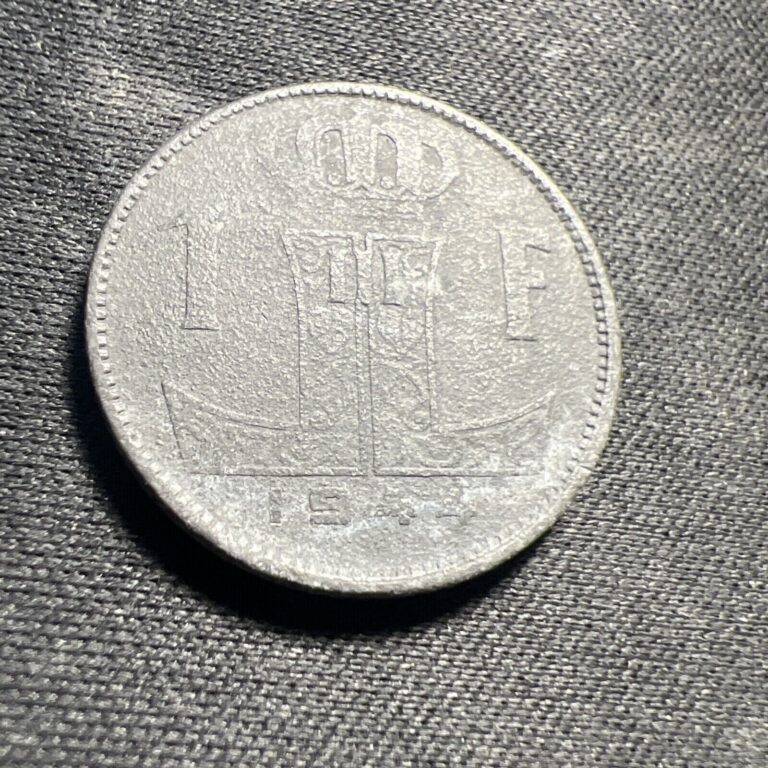 Read more about the article 1944 Belgium 1 Franc WWII Zinc Coin Z3753
