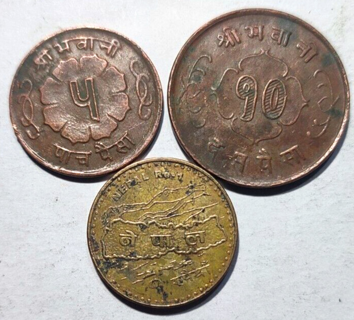 Read more about the article OLD NEPAL COINS – 10 PAISA   5 PAISA and 1 RUPEE COINS SET