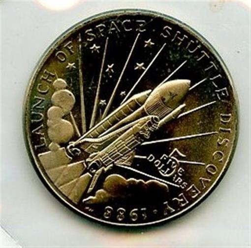 Read more about the article 1989 Marshall Islands $5 Space Shuttle Discovery Commemorative Coin #18 NASA