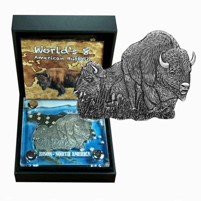 Read more about the article Burkina Faso Coin 1000 Francs 2016 Buffalo 1 Oz Silver Box CoA Display 02756