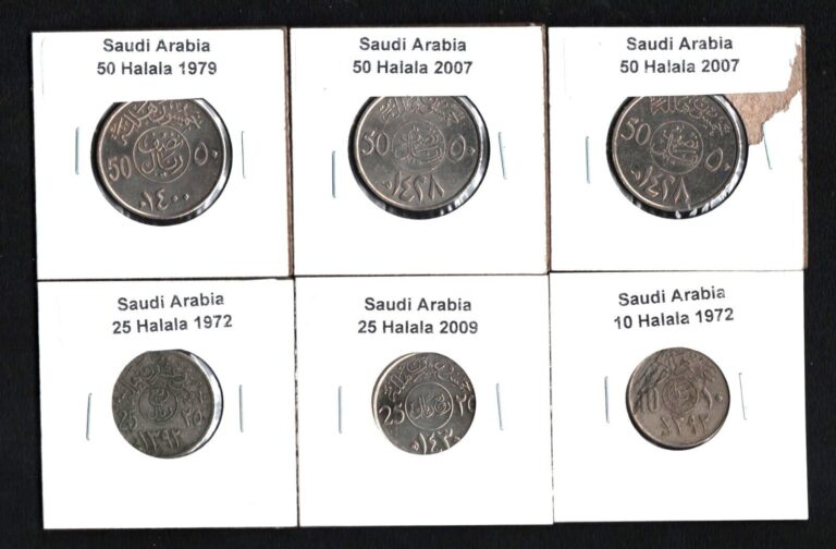 Read more about the article SAUDI ARABIA 1972-2009 SET OF 6 COINS
