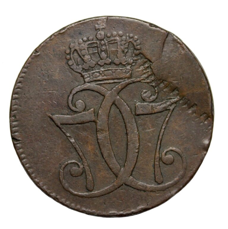 Read more about the article Denmark 1771 Danske Copper One Shilling Error Coin Christian VII