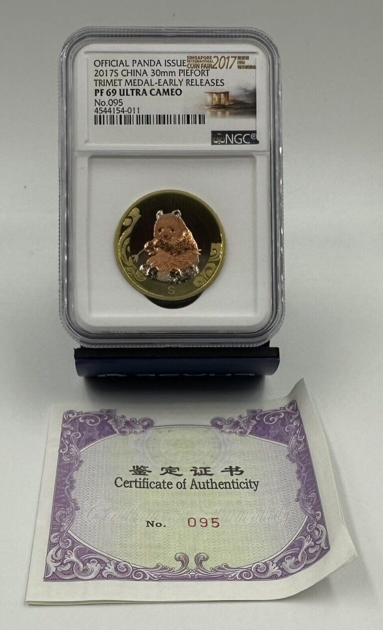 Read more about the article 2017 S CHINA SINGAPORE INTL COIN FAIR TRIMET PANDA NGC PF 69 UC WHITH COA