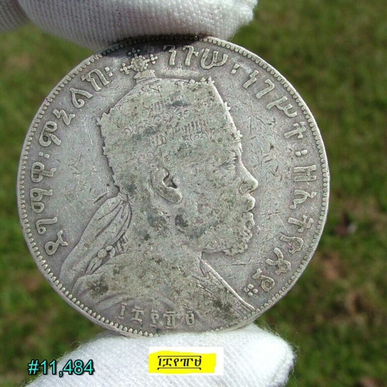 Read more about the article 1889 A Ethiopia Silver 1 Birr MENELIK II LARGE CROWN SIZE COIN