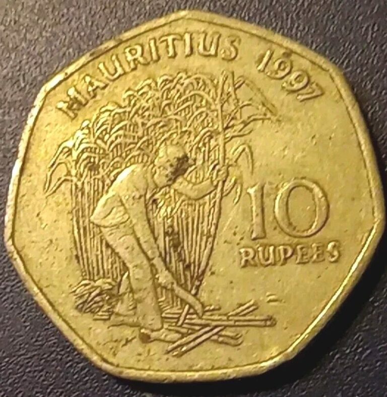 Read more about the article 1997 Mauritius Ten RUPEES Coin – Nice Big Authentic *Seven Sided* Circ