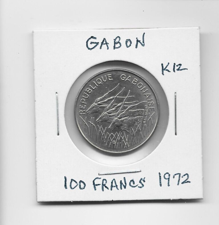 Read more about the article Gabon (now Central African States) 100 Francs 1972 K12 Obsolete Eland Antelope