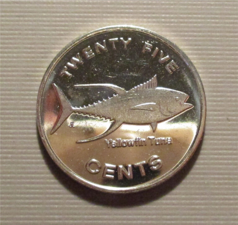 Read more about the article MICRONESIA – 2012 -25 CENTS  FANTASY COIN- YELLOWFIN TUNA   BU    N#33824   IEK